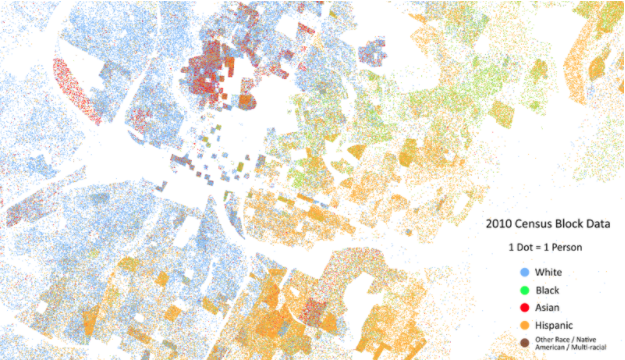 Austin-Round Rock Metropolitan area – segregation by race